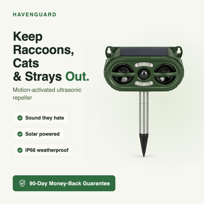 HavenGuard keeps raccoons, cats and strays out of your yard